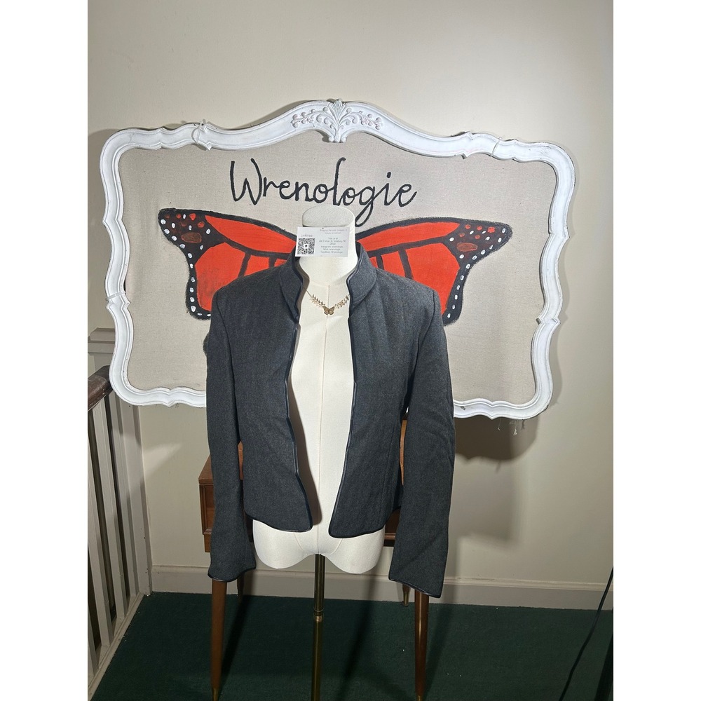 Vintage Louis Féraud Paris Charcoal Wool Blend Blazer Made in W Germany 38